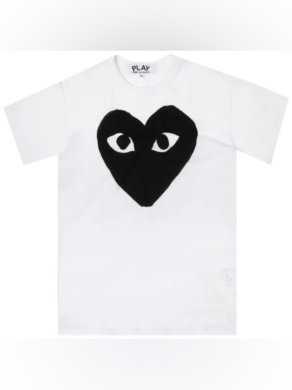 Comme des Garçons PLAY Logo Print T-Shirt 'White/Black' - XS women’s